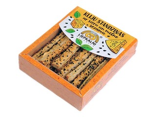 Cookies Bran sticks with cheese and black sesame, Liepkalni, 130 g