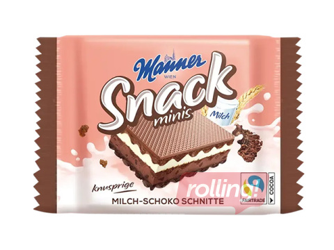 Vahvlid Manner piima–pähklikreemiga, 25g