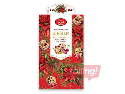 Biskviitküpsised Lāči šokolaadiglasuuri ja kirssidega, 50g