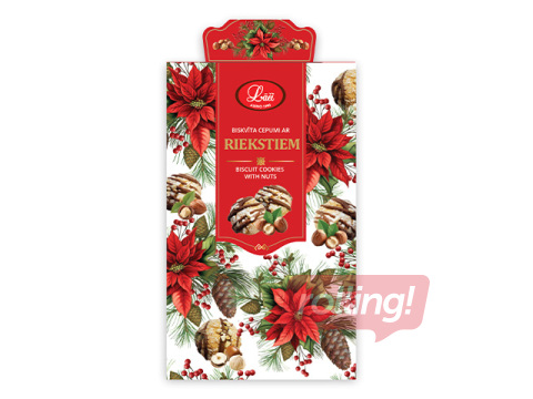 Biskviitküpsised Lāči šokolaadiglasuuri ja pähklitega, 50g