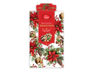 Biskviitküpsised Lāči šokolaadiglasuuri ja pähklitega, 50g