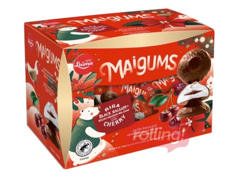 Zephyr Maigums Riia musta palsami ja kirsitäidisega, 185 g