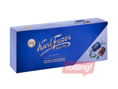 Šokolaadikommid Karl Fazer, mustikatrühvlitäidisega, 270g