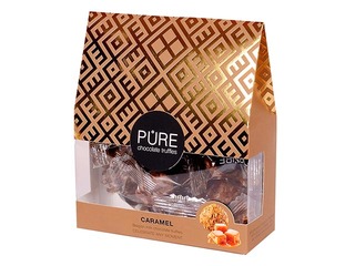 Pure Chocolate Шоколадные трюфели с карамельной начинкой, 100г