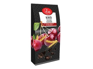 Tumeda šokolaadiga kaetud kirsid palsami ja rukkiga, Lāči, 130 g