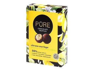 Трюфели из темного шоколада Pure Chocolate с кремовой начинкой из лимонного безе, 148 г