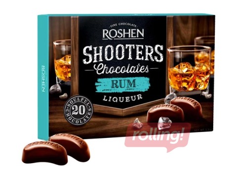 Шоколадные конфеты Shooters с ромовым ликером, Roshen, 150 г