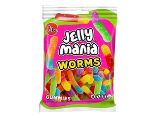 Tarretisekompvekid Jakes Sour Worms, 100 g