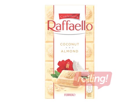 Šokolāde baltā Raffaello, 90g