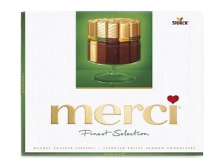 Selection of chocolate with nuts Merci, 250g