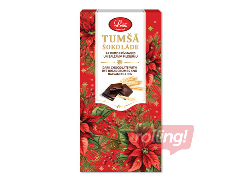 Tume šokolaad rukkileivapuru ja palsamiga Lāči, 100g