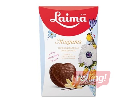 Südamekujulised vahukommid tumedas šokolaadis vanilje maitsega Laima, Maigums, 135g