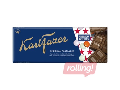 Šokolaad Karl Fazer, piimashokolaadi dražeedega, 180g