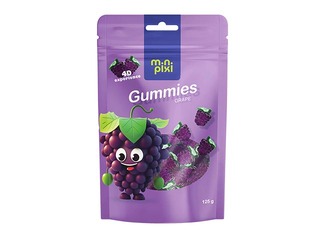 Želeekommid, MiniPixi, viinamarjamaitselised, 130g