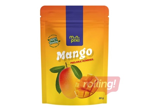 Želatiinimaitselised MiniPixi, Peelable Gummies, mango maitsega, 80g