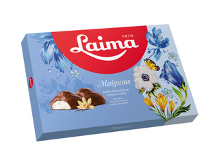 Vanillimaitseline vahukomm Laima, Maigums, tumedas šokolaadis, 185g