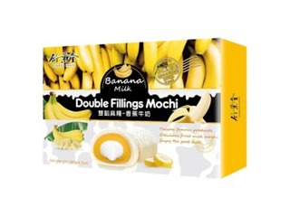 Riisi magustoit Moči, banaani ja piima täidisega, 180g, 6 tk