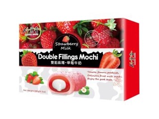 Riisi magustoit Moči, maasika ja piima täidisega, 180g, 6 tk