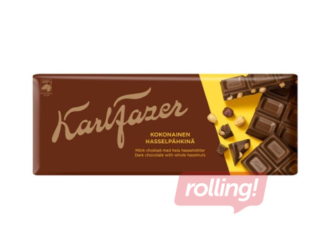 Karl Fazeri tume šokolaad, sarapuupähklitega, 200g