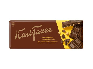 Karl Fazeri tume šokolaad, sarapuupähklitega, 200g