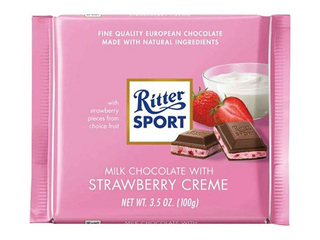 Молочный шоколад Ritter Sport, с клубничным йогуртом, 100г