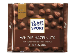 Молочный шоколад Ritter Sport, с лесными орехами, 100г
