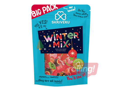 Laste maiustuste valik Skrīveru Saldumi, Jõuluassorti, 700g