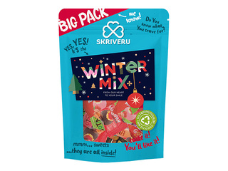 Laste maiustuste valik Skrīveru Saldumi, Jõuluassorti, 700g