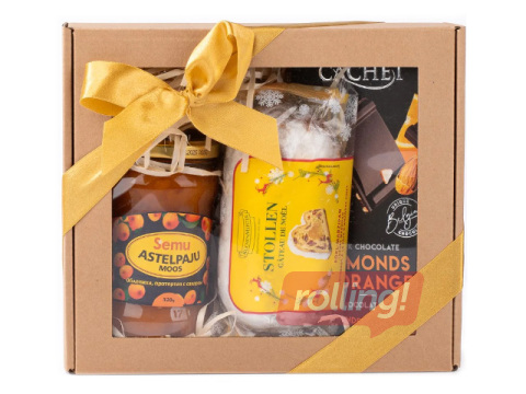 Kingikomplekt Cachet šokolaad / Christstolleni kook / Astelpaju moos