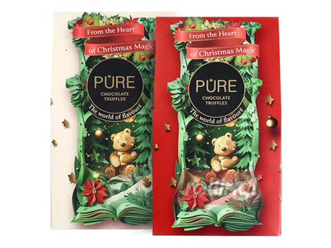 Piimašokolaadist trühvlid Pure Chocolate “Talve Assorti” kreemitäidisega, 120g