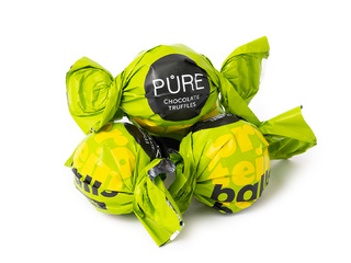 Tumedast šokolaadist trühvlid Pure Chocolate maapähkli proteiinitäidisega, 500g