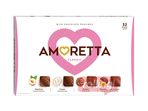 Šokolaadikommide assortii Mieszko, Amoretta Classic, 215g
