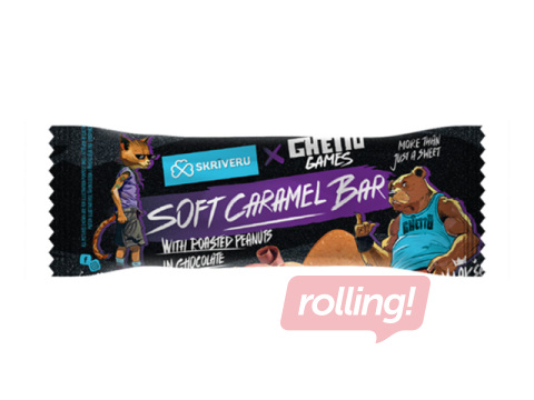 Batoon Skrīveru Saldumi, pehme karamell, pähklitega piimašokolaadis, 35g