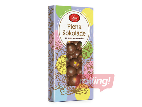 Piimašokolaaditahvel Lāči mini kommidega, 100g