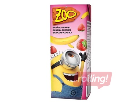 Zoo Minion, banaani-maasika mahlajook, 0,2 L 