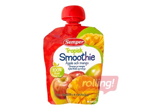 Smuuti õunte ja mangoga alates 6 kuust, Semper 90g (Miinimumtellimus 6 tükki.)