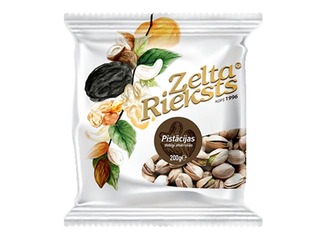 Pistaatsiapähklid Zelta rieksts, naturaalselt avatud, soolased, 500 g