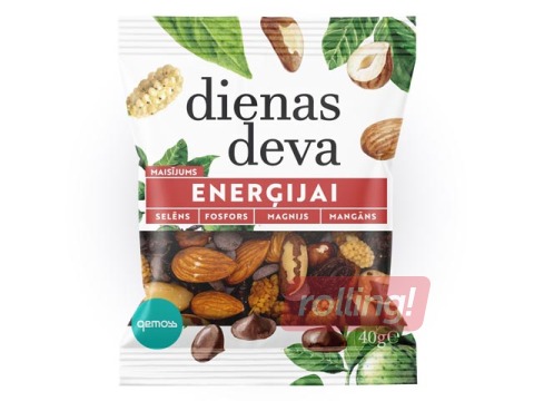 Pähklite ja kuivatatud puuviljade segu Energia,  40 g