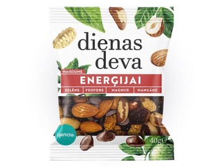 Pähklite ja kuivatatud puuviljade segu Energia,  40 g