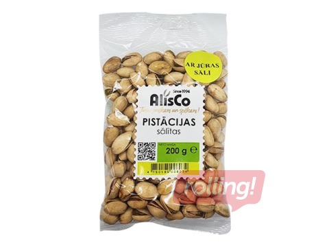 Röstitud ja soolatud pistaatsiapähklid AlisCo, 200 g
