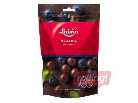 Драже со вкусом черники в темном шоколаде Laima, 140г
