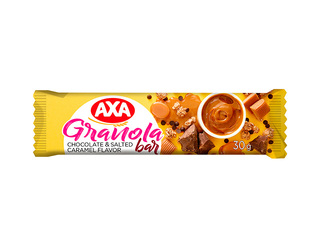 Müsli granola batoon, AXA, šokolaadi ja soolase karamelli maitsega, 30g