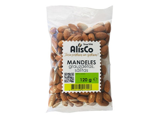 Röstitud ja soolatud mandlid suhkruglasuuriga 120g, AlisCo