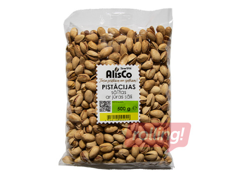Röstitud ja soolatud pistaatsiapähklid  500g, AlisCo