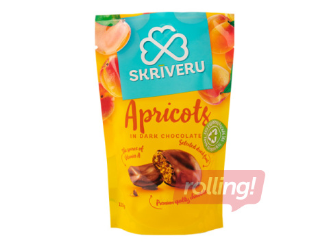 Aprikoosid Skrīveru Saldumi tumedas šokolaadis, 110g
