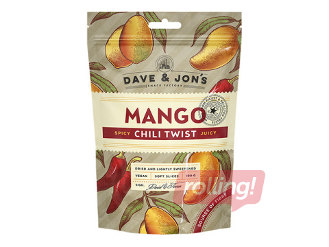 Kuivatatud mango Dave & Jon's tšilliga, 100g