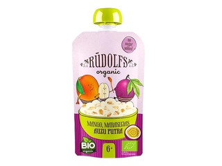 Kaerahelbepuder Rudolfs mango ja granadilliga BIO, alates 6 kuust, 110g (Miinimumtellimus 6 tükki.)