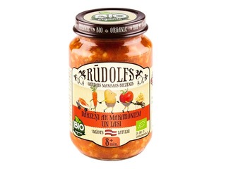 Püree köögiviljade, pasta ja lõhega Rudolfs BIO, alates 8 kuust, 190g (Miinimumtellimus 6 tükki.) 
