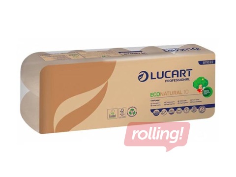 Toilet paper Lucart Eco Natural 10, 120 rolls, 2 layers, brown