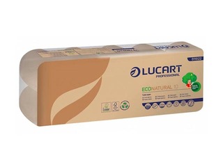Туалетная бумага Lucart Eco Natural 10, 120 рулона, 2 слоя, коричневая